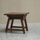 Primitive side table in wood and wrought iron, 18th century.