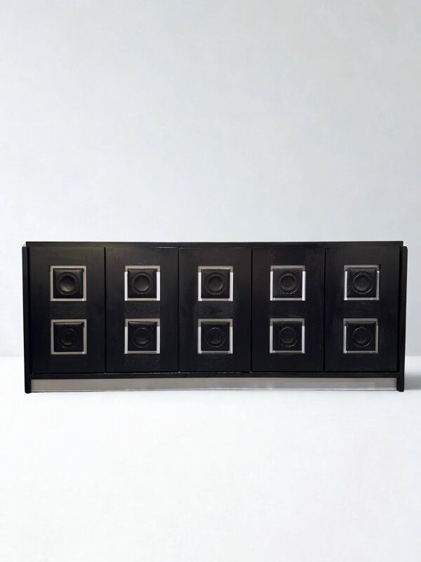 Buffet noir brutaliste belge