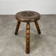 Tabouret tripode brutaliste dans le goût de Dudouyt