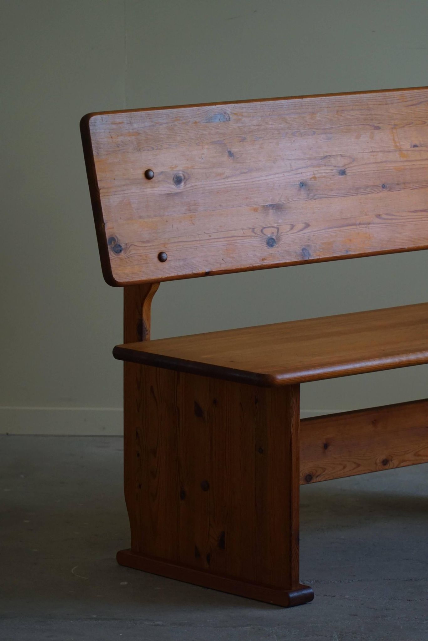 Modern Mid-Century Pine Bench, Made by a Swedish Cabinetmaker in the 1970s