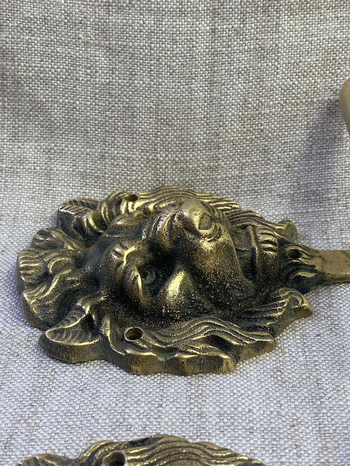 Lion head coat hooks in solid brass, Peerage England