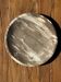Petrified wood vide poche, circular dish or plate in light beige D25.