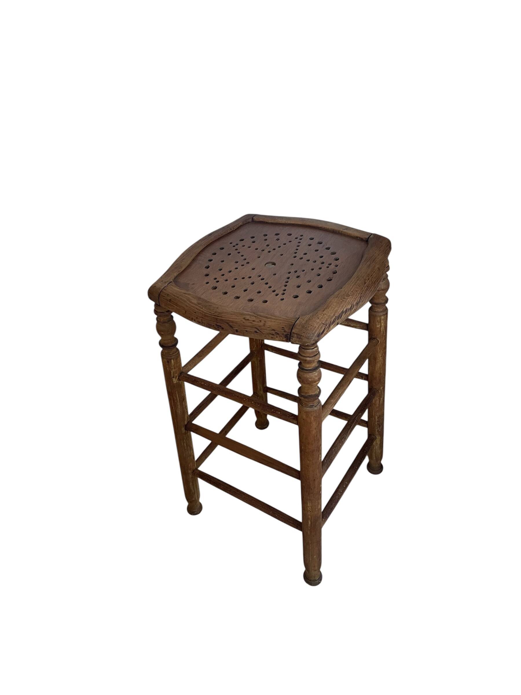 Old wooden bar stool