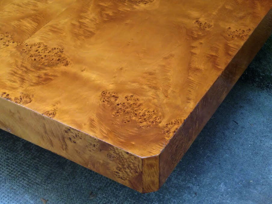 Table basse loupe d'orme  1970