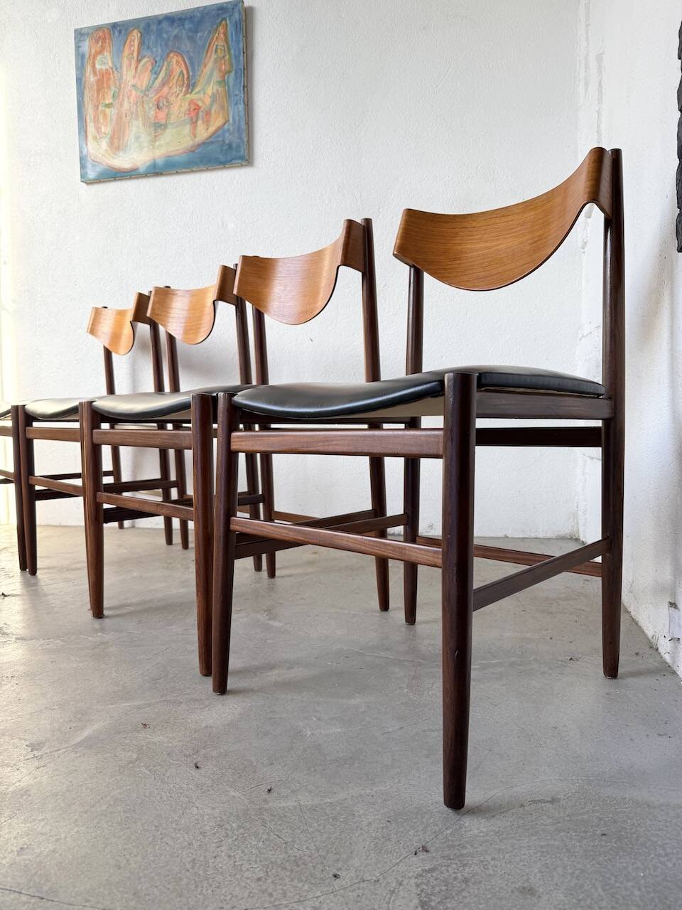 Set 4 chaises italiennes Gianfranco Frattini
