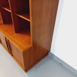 Vintage Scandinavian double bookcase in teak from the 60s