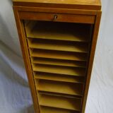 Vintage sliding curtain binder cabinet 60s