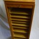 Vintage sliding curtain binder cabinet 60s