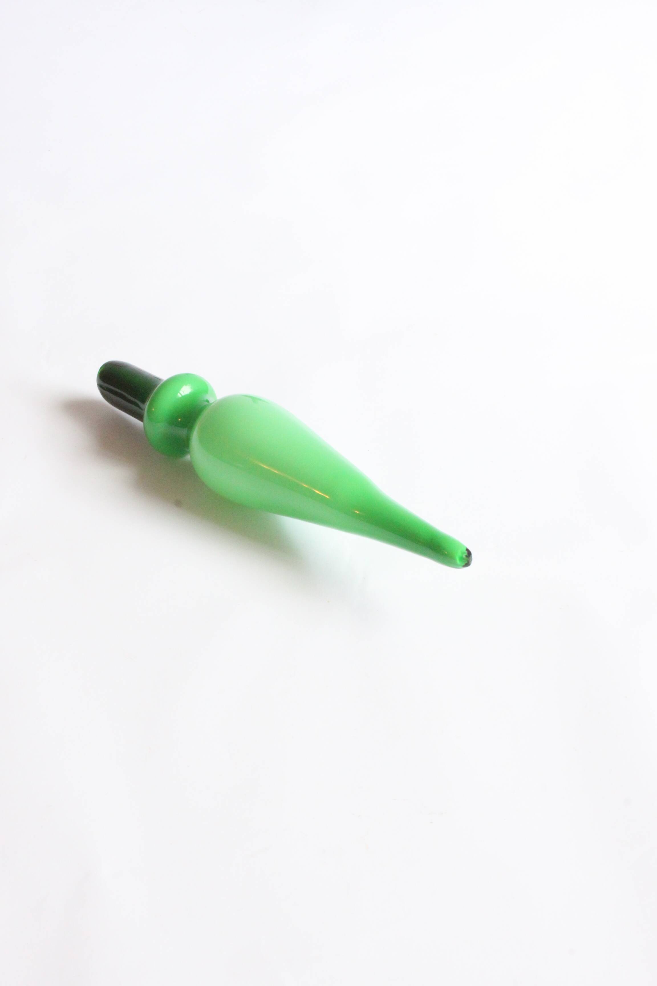 Cased Glass Genie Bottle, Empoly 1970s