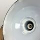 Industrial Black Enamel Factory Lamp with Cast Iron Top, 1960s