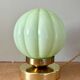 Vintage mint green opaline globe table lamp
