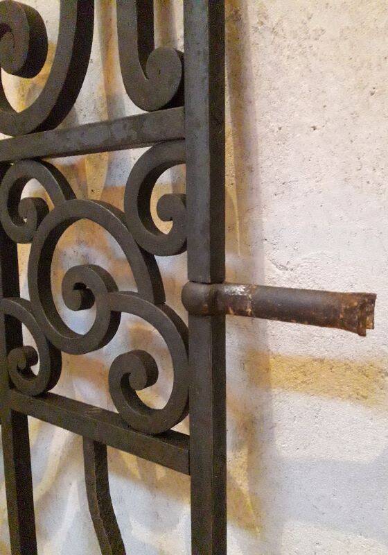 Old wrought iron gate and door grilles 20th century Art Deco