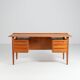 Peter Lovig free standing writing desk in teak Denmark 1960