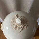 White iron earthenware soup tureen from Digoin and Sarreguemines late 19th century