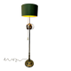 Vintage brass faux bamboo floor lamp