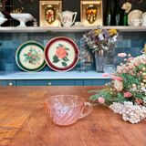 Set of 4 Rosaline pink glass coffee cups