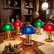 Set di 5 Lampade Vintage stile Nautico – Ottone e Vetro Colorato – 23cm