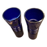 Pair of vintage cobalt blue vases