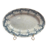 Grand plat ovale en terre de fer Saint-Amand & Hamage, modèle Byzantin, 36 cm
