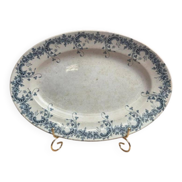 Large oval dish in ironstone Saint-Amand & Hamage, Byzantine model, 36 cm