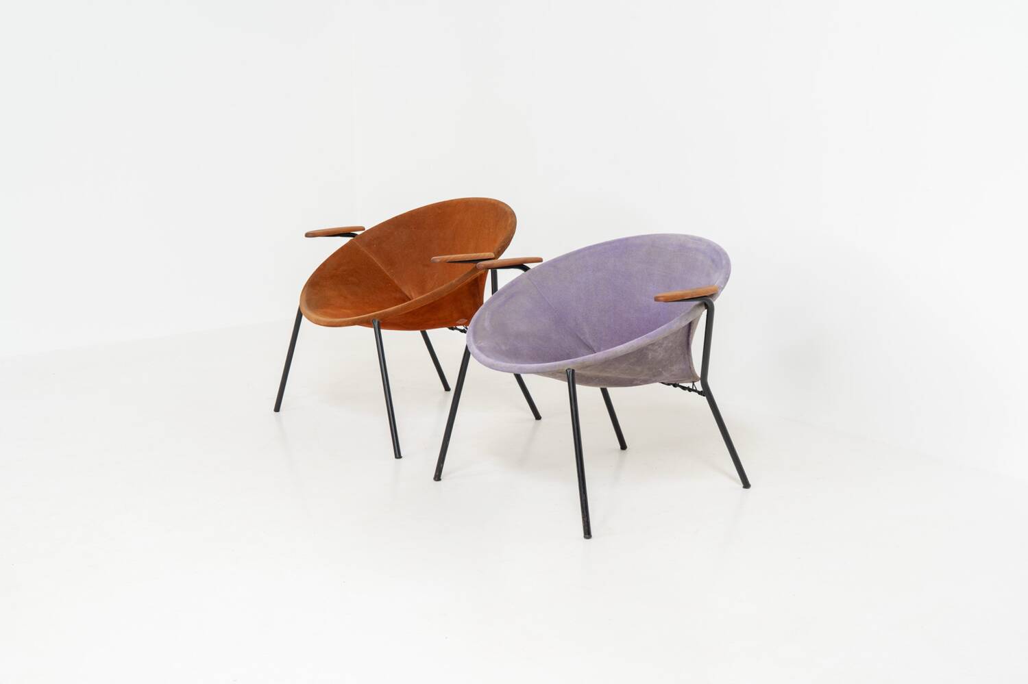 Paire de chaises « Balloon » de Hans Olsen pour Lea Design (Danemark, années 1950).