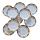 10 Sarreguemines dessert plates
