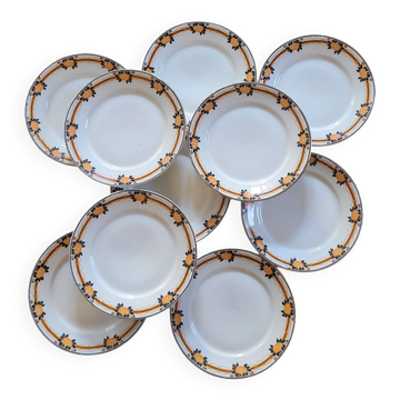 10 assiettes à dessert Sarreguemines