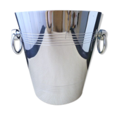 Champagne bucket in chrome steel signed André Leroy