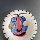 Decorative plate abstract face Picasso Madoura style – Vintage