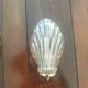 Pair of shell wall sconces – striped Italian glass – 1970