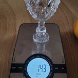 5 thick glass stemmed glasses