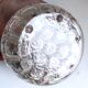 Vase pique-fleurs boule verre épais style art Déco