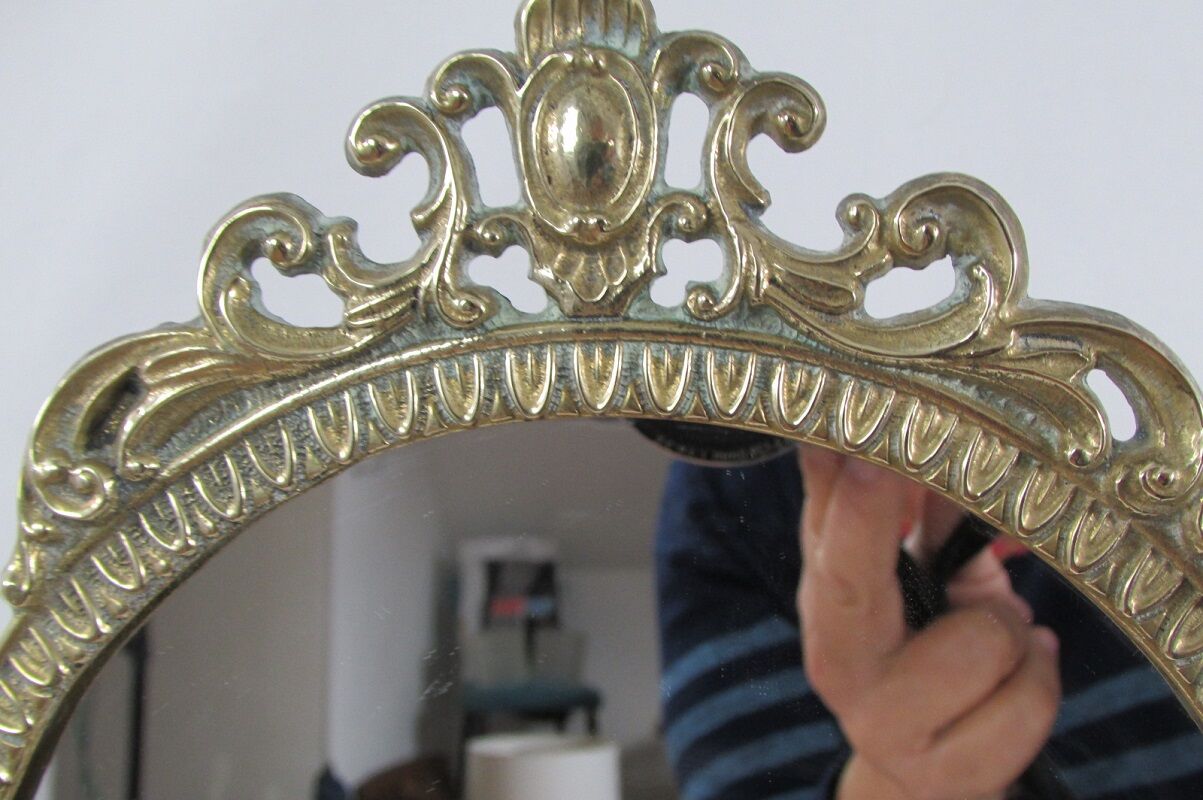 Table psyche, bronze tilting mirror