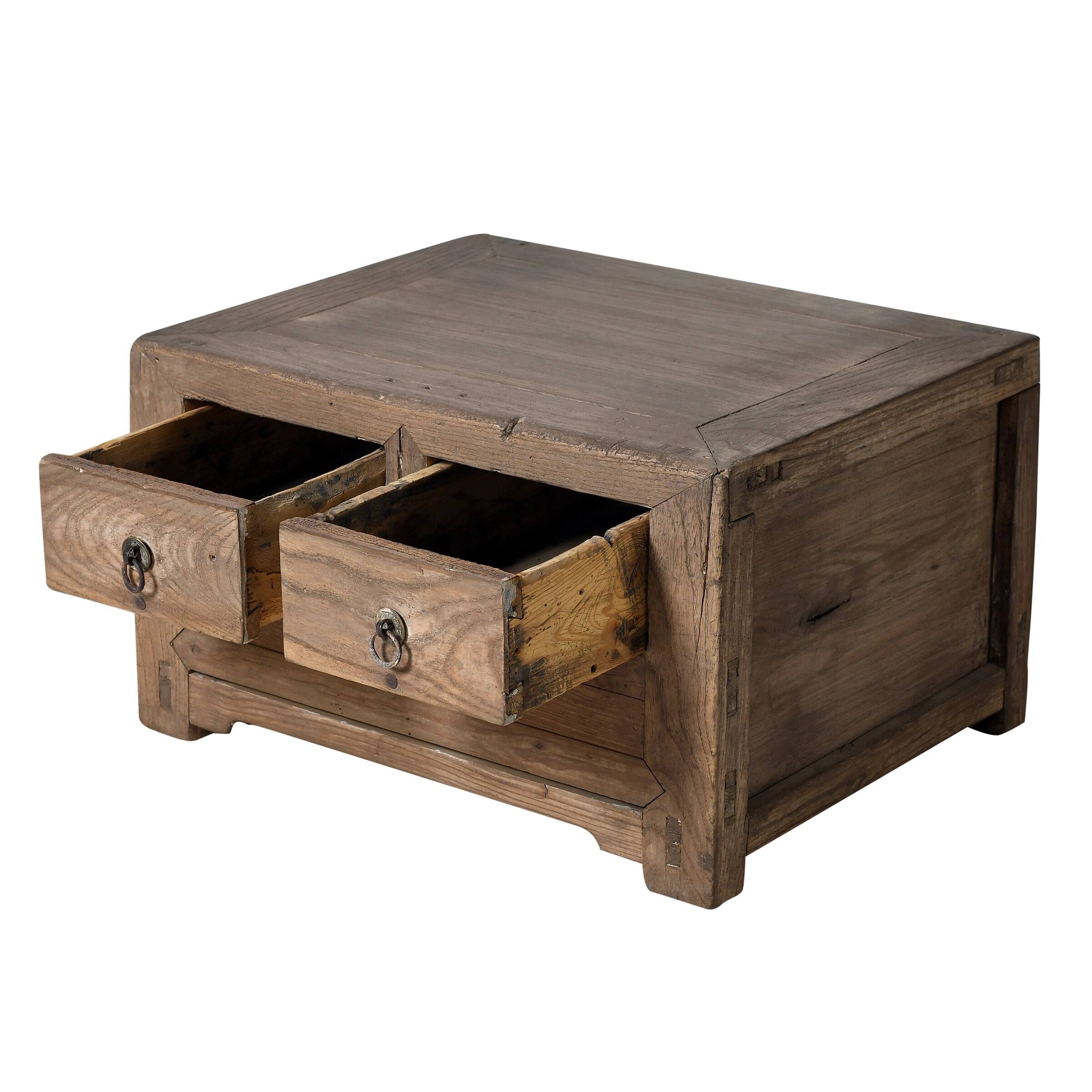 Haibei - Chinese bedside table in ancient elm no. 2