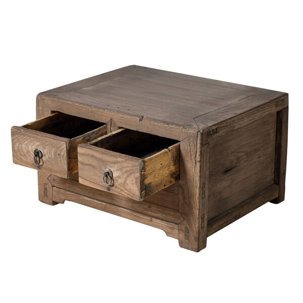 Haibei - Table de chevet chinoise en orme ancien n°2