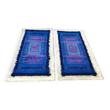 Modern abstract graphic rugs from Gilde, Germany 1960s, Set of 2