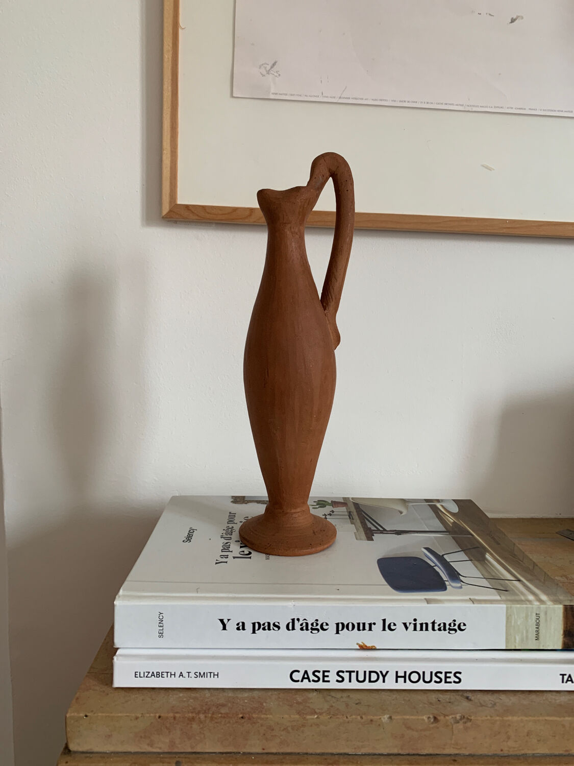 Decorative pot or vase in terracotta clay