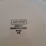Plat à gâteaux décor fleurs modèle lucette Sarreguemines