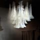 Pair of Murano chandeliers in petal by Paolo Venini