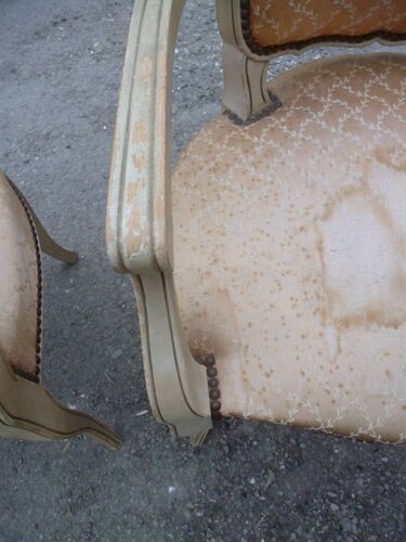 Paitre de fauteuils cabriolet style Louis XV patine ancienne