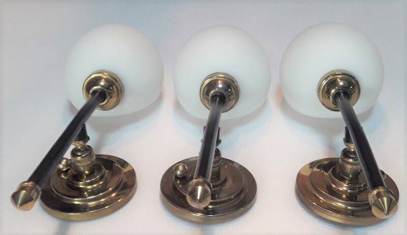 1950 Lunel articulated torchiere wall lights