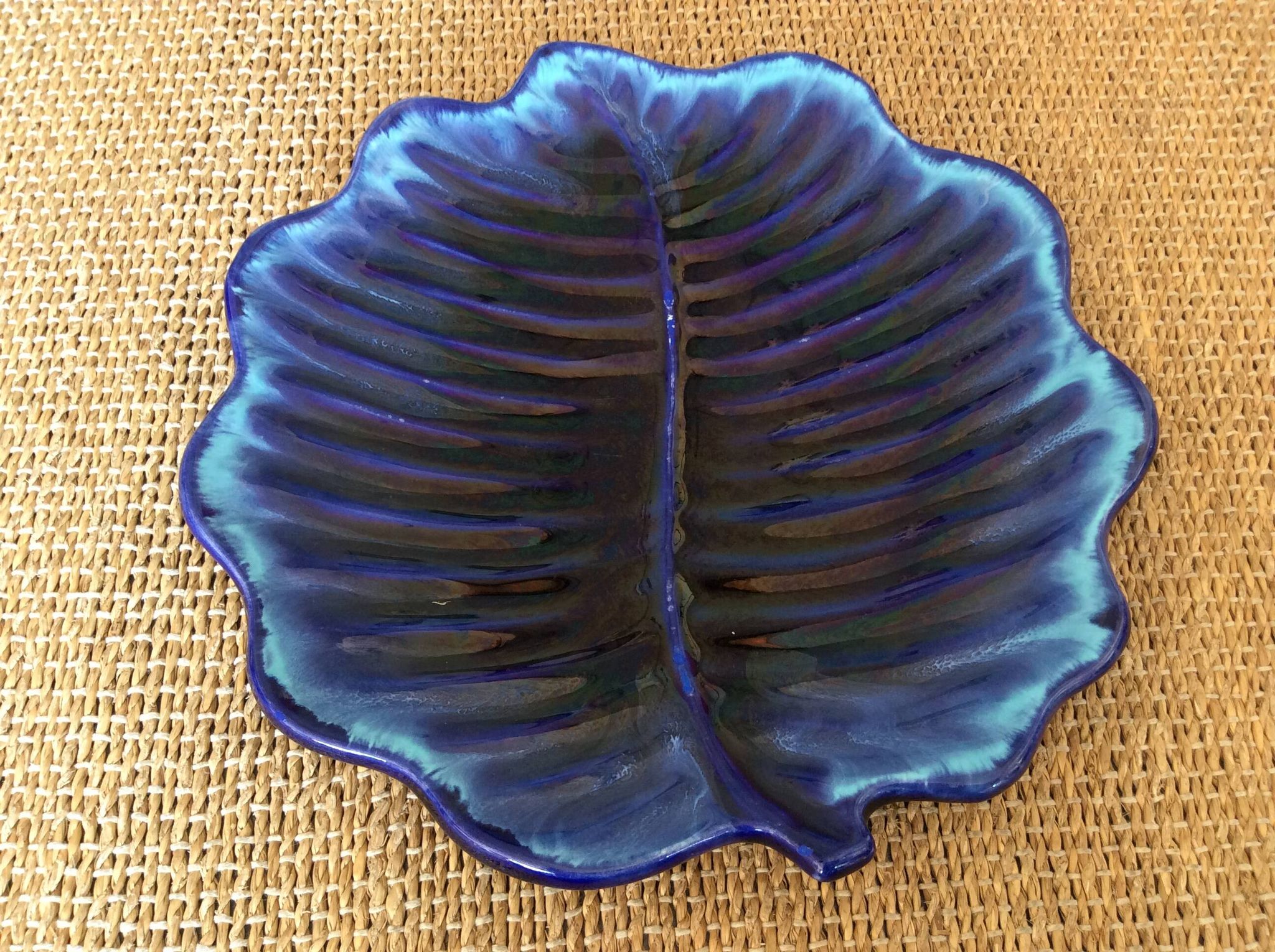 Plat barbotine Vallauris