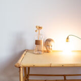 Walker with serrated glass lampshade