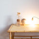 Walker with serrated glass lampshade