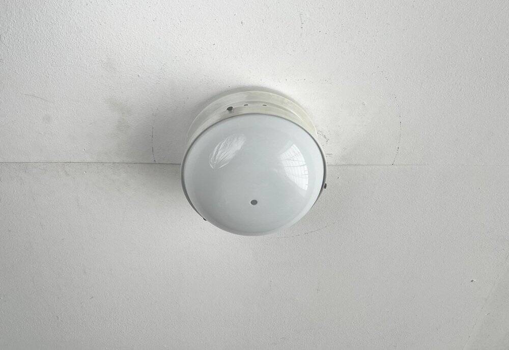 Mid-century Italian space age ceiling lamp by Gianemilio, Pietro and Anna Monti for Kartell, 1950s.