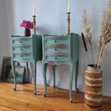 Pair of weathered bedside tables