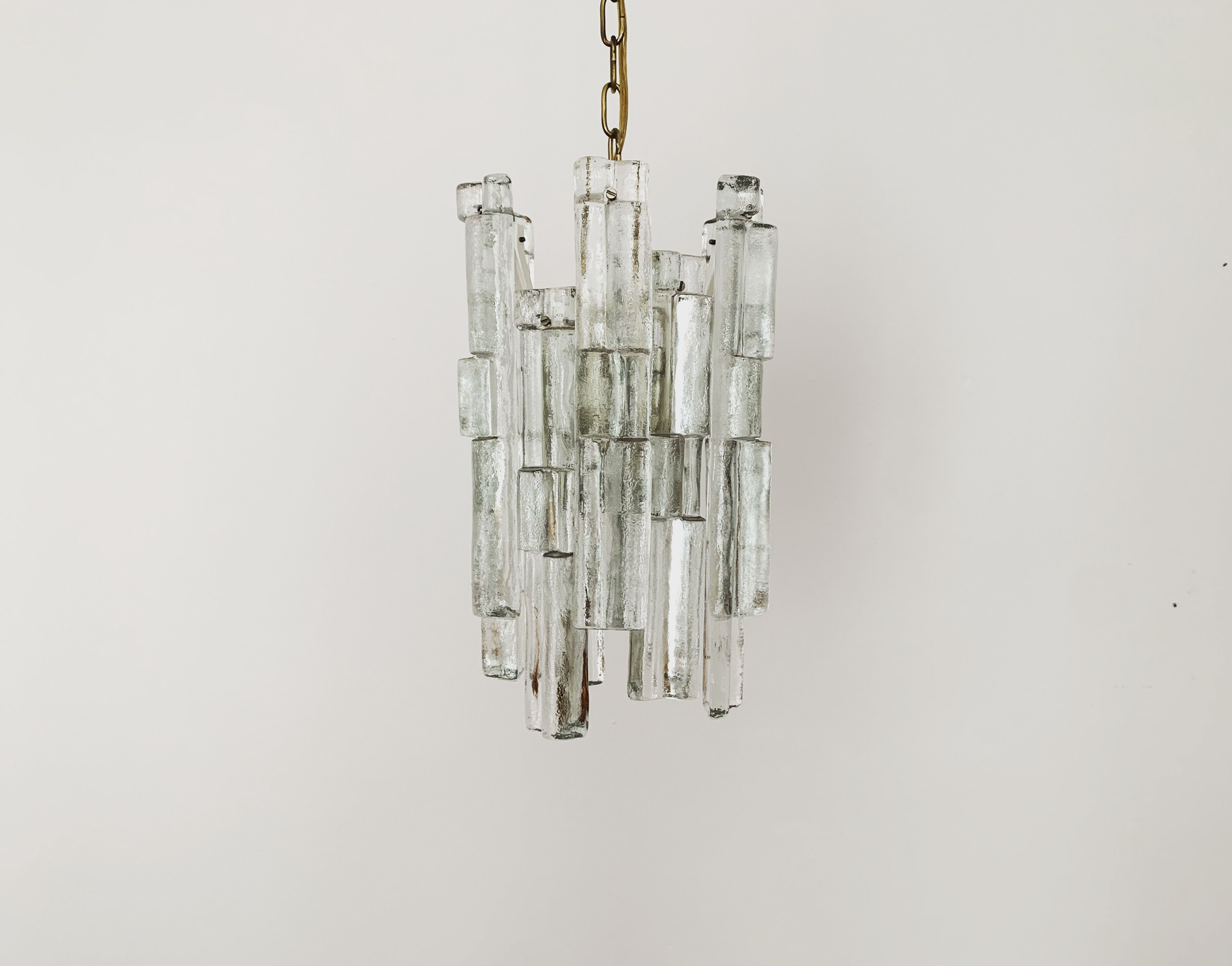 Ice glass chandelier by J.T. Kalmar
