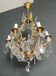 Louis XV style bronze chandelier with crystals and 6 lights