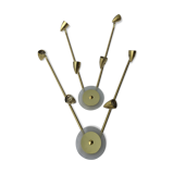 Paire d’appliques design laiton doré