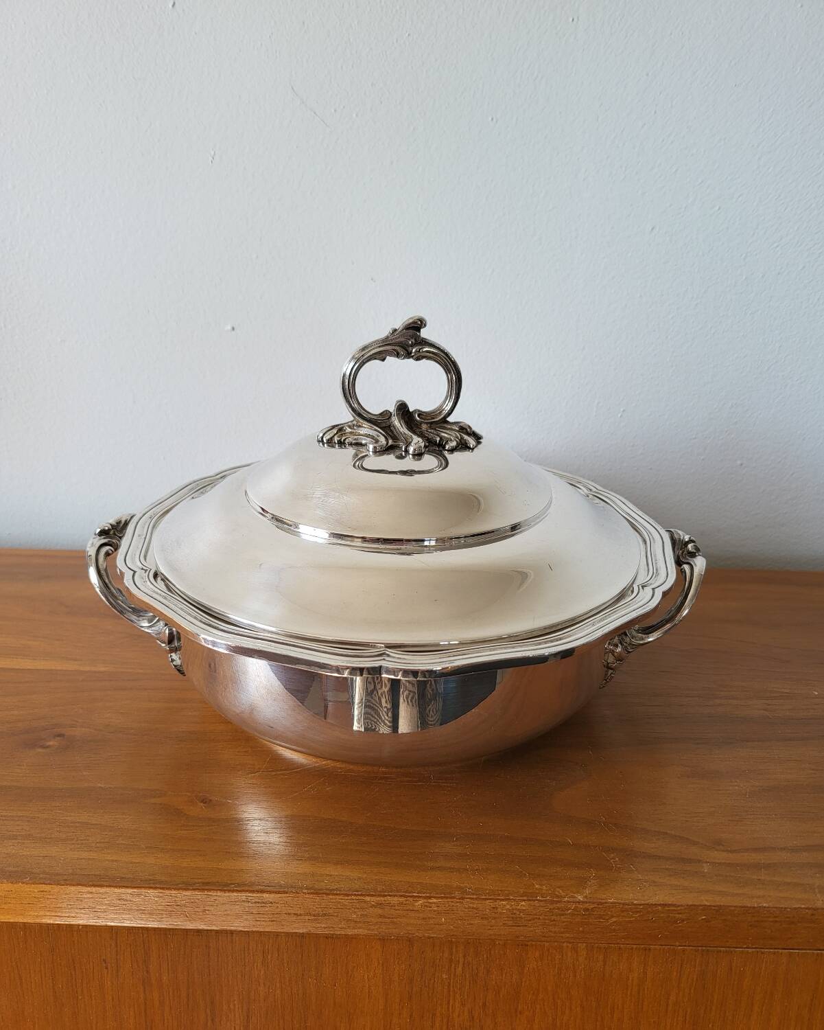 Silver-plated vegetable dish with Lutece hallmark